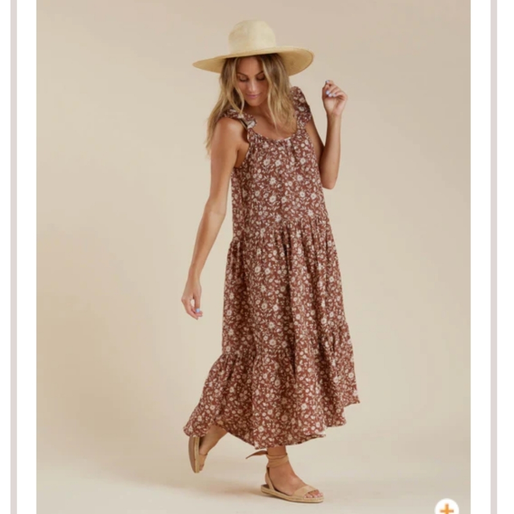 Rylee & Cru Womens Abbie Tiered Maxi Dress